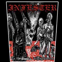 INFESTER "To The Depths..." White Woven Back Patch